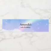 魔法のパステルクラウドと虹 ペットボトルラベル (シングルラベル)