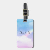 魔法のパステルクラウドと虹 ラゲッジタグ (正面縦)