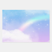 魔法のパステルクラウドと虹 ラッピングペーパーシート (正面2)