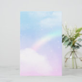 魔法のパステルクラウドと虹 便箋 (スタンド正面)