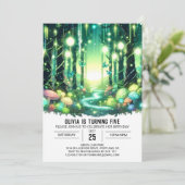 魔法のパステル ウッドランド デジタル バースデー 招待状 (スタンド正面)