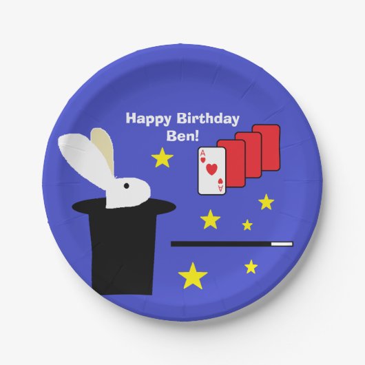 "魔法のパーティー"のパーソナライズな紙皿 ペーパープレート (正面)