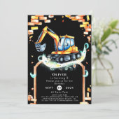 魔法のビルダー建設誕生日 招待状 (スタンド正面)