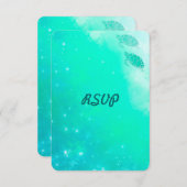 魔法のビーチまたはシー結婚サイド 出欠カード (正面/裏面)