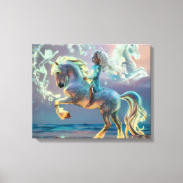 魔法のビーチ乗り キャンバスプリント