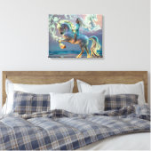 魔法のビーチ乗り キャンバスプリント (インサイチュ (寝室))