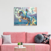 魔法のビーチ乗り キャンバスプリント (インサイチュ (リビング))