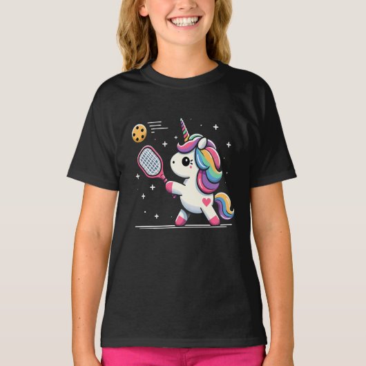 魔法のピックボールUnicorn - おもしろいファンタジープレーヤー Tシャツ (正面)