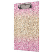 魔法のピンクと金ゴールドグリッター グラデーション クリップボード (左)