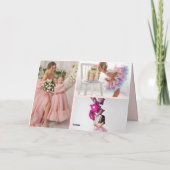 魔法のピンクのお城 キングダム バースデー サンキューカード (裏面)