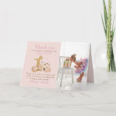 魔法のピンクのお城 キングダム バースデー サンキューカード (正面)