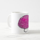 魔法のピンクのきのこ菌類 コーヒーマグカップ (正面左)