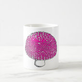 魔法のピンクのきのこ菌類 コーヒーマグカップ (中央)