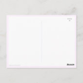 魔法のピンクのドラゴン ベイビーシャワー 感謝の気持ちを伝えるポストカード ポストカード (裏面)