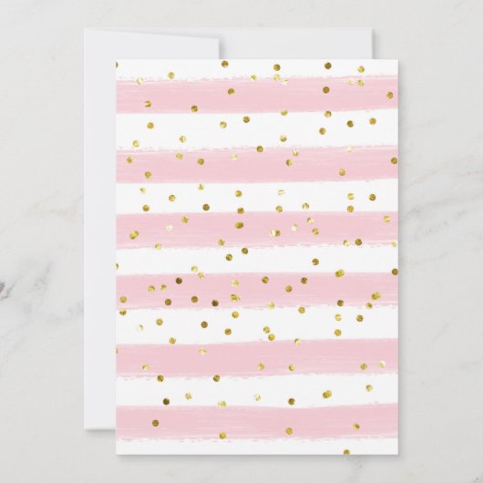 魔法のピンクのユニコーン赤ちゃんシャワーの招待 招待状 (裏面)