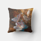 魔法のピンクのユリ – 花 クッション (裏面)