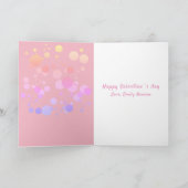 魔法のピンクの虹のユニコーンのバレンタインの` s日カード シーズンカード (内部)