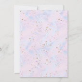 魔法のピンクコットンキャンディとグリッターありがとう 招待状 (裏面)