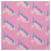 魔法のピンクパープルホルンユニコーン馬の神話 ファブリック (見本)