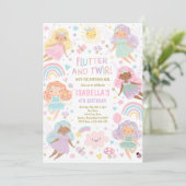 魔法のピンクフェアリープリンセス誕生日パーティー 招待状 (スタンド正面)