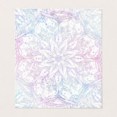 魔法のピンクブルーマンダラフラワー 名刺 (外部フラット)