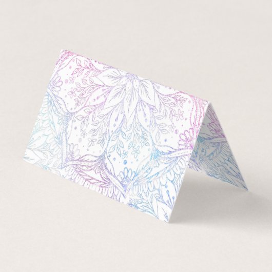 魔法のピンクブルーマンダラフラワー 名刺 (裏面)