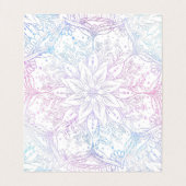 魔法のピンクブルーマンダラフラワー 名刺 (内部フラット)