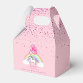 魔法のピンクユニコーンレインボー誕生日サンキュー フェイバーボックス (裏面サイド)