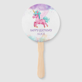 魔法のピンクユニコーン虹の誕生日 ハンドファン