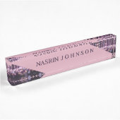 魔法のピンク背景 名前入り オーダーメイド デスクネームプレート