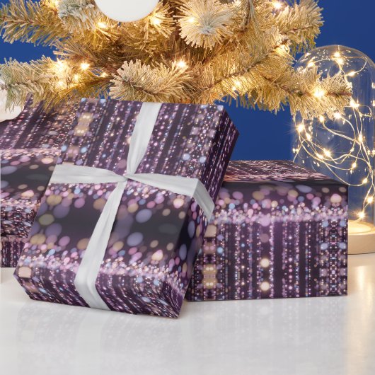 魔法のピンク背景 名前入り オーダーメイド ラッピングペーパー (クリスマス)