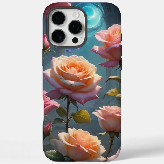 魔法のピーチピンクのバラ Case-Mate iPhoneケース (裏面)