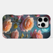 魔法のピーチピンクのバラ  iPhoneケース (裏面横)