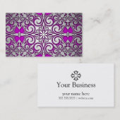 魔法のファンタジーの花柄 名刺 (正面/裏面)