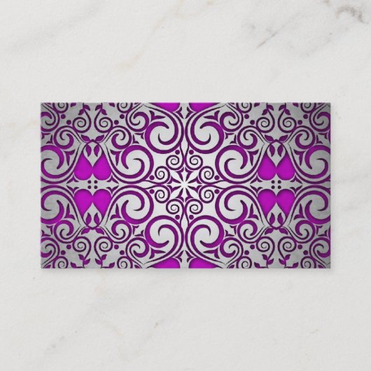 魔法のファンタジーの花柄 名刺 (正面)