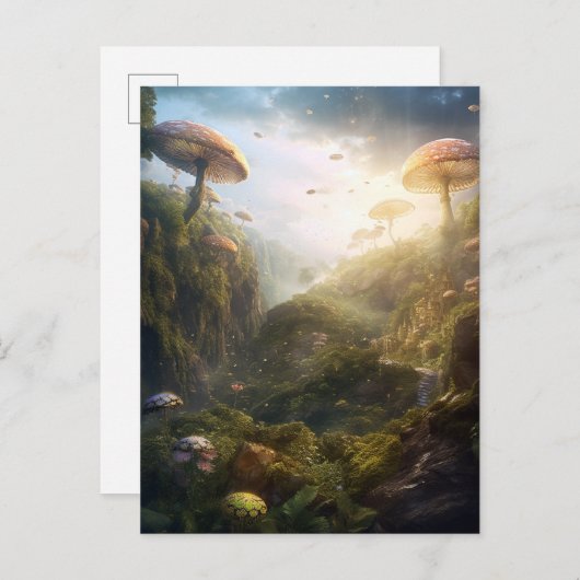 魔法のファンタジーの風景はがき ポストカード (正面/裏面)