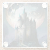 魔法のファンタジーキャッスルフルムーン ガラスコースター (裏面)