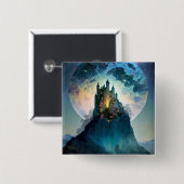 魔法のファンタジーキャッスルボタン 缶バッジ (正面&裏面)