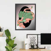 魔法のファンタジードラゴン休息 ポスター (ホームオフィス)