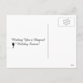 魔法のファンタジーユニコーン,妖精とクリスマスツリー シーズンポストカード (裏面)