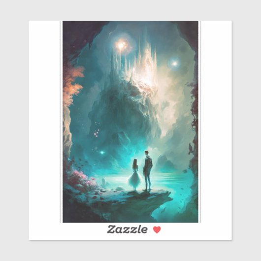 魔法のファンタジーランドスケープアートステッカー シール (シート)