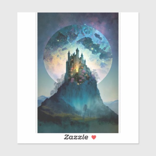 魔法のファンタジー城のシール シール (シート)