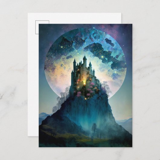 魔法のファンタジー城はがき ポストカード (正面/裏面)