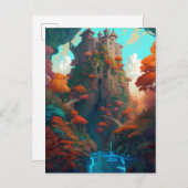 魔法のファンタジー城はがき ポストカード (正面/裏面)