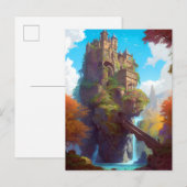 魔法のファンタジー城はがき ポストカード (正面/裏面)