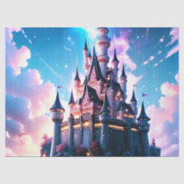 魔法のファンタジー城誕生日ギフトラップ 薄葉紙