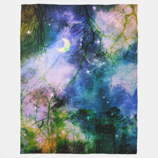 魔法のファンタジー林 フリースブランケット (正面)