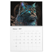 魔法のファンタジー猫 – AIがアートを生み出した カレンダー (2月 2027)