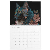 魔法のファンタジー猫 – AIがアートを生み出した カレンダー (3月 2027)