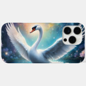 魔法のファンタジー白鳥ミッドナイト湖の睡蓮 Case-Mate iPhoneケース (裏面 (横))
